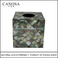 Bathroom Accessory Black Mother of Pearl Tissue Box